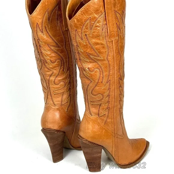 Jessica Simpson Alan Cowboy Cowgirl Boots - Women's 9B Excellent Condition - Picture 8 of 15